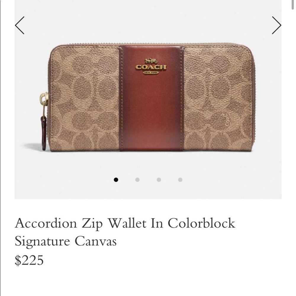 Coach accordion zip wallet